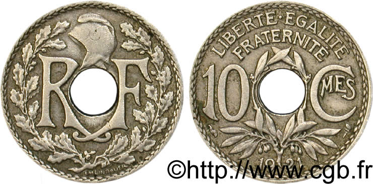 10 centimes Lindauer 1921  F.138/5 TB20 