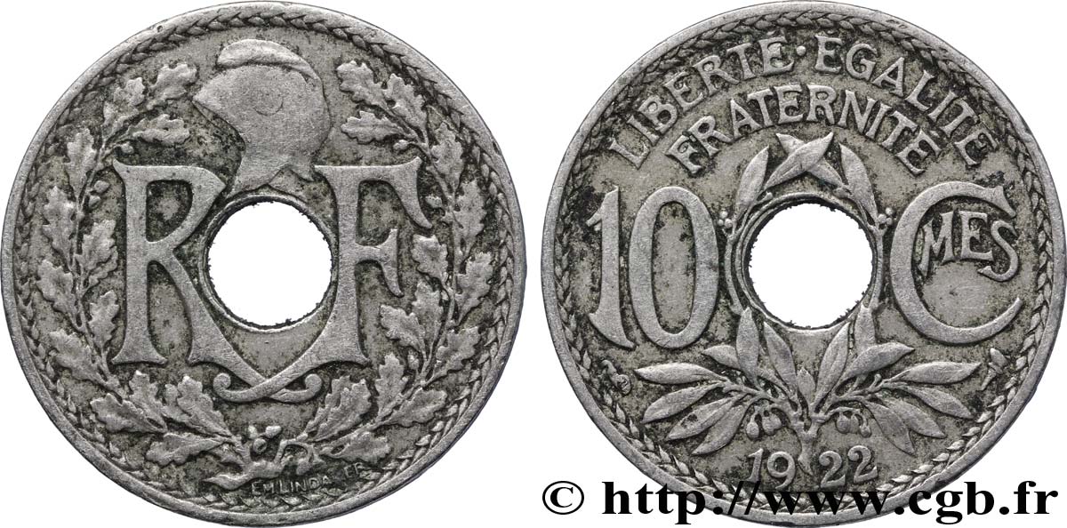 10 centimes Lindauer 1922  F.138/6 XF40 