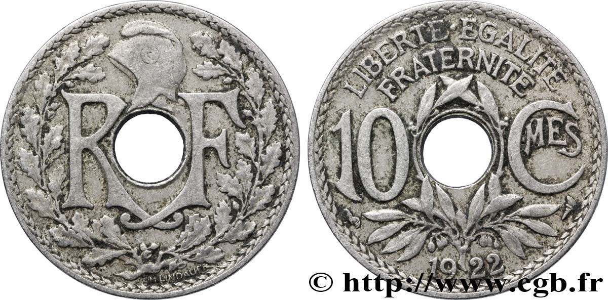 10 centimes Lindauer 1922  F.138/6 VF35 