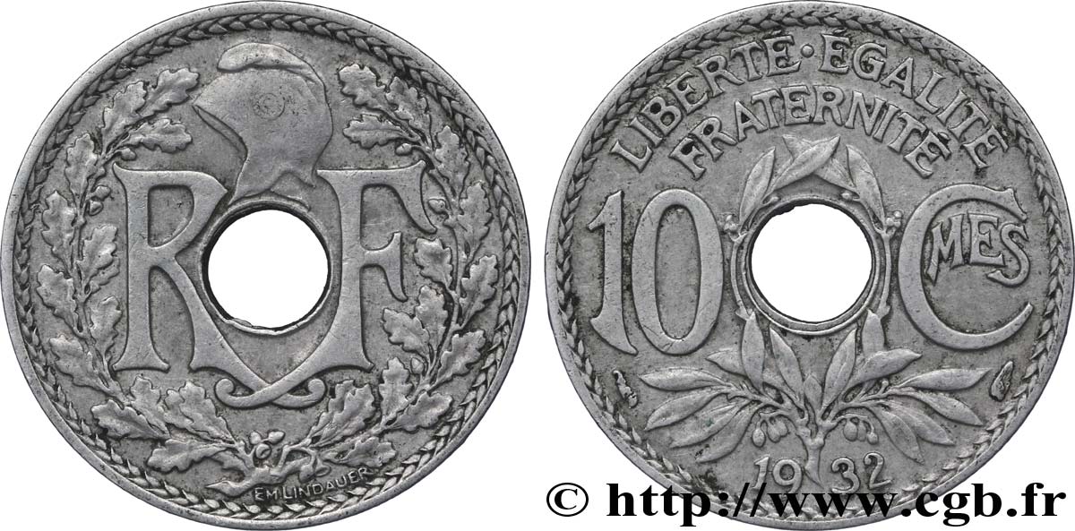 10 centimes Lindauer 1932  F.138/19 TTB40 