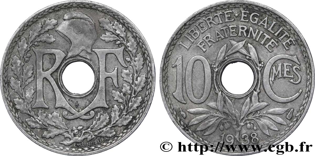 10 centimes Lindauer 1938  F.138/25 TTB48 