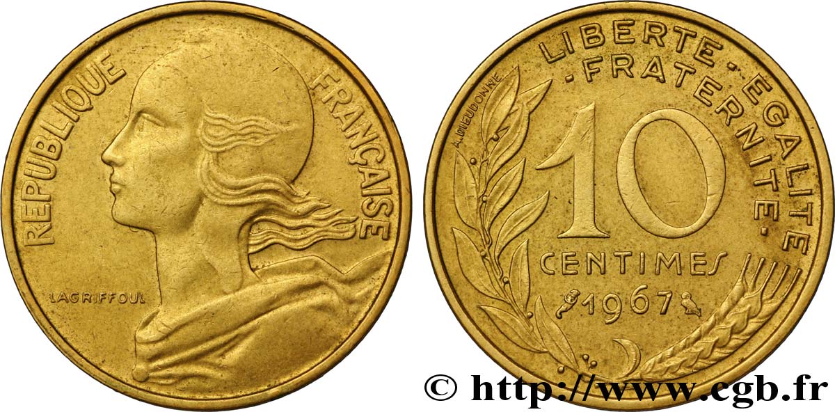 10 centimes Marianne 1967 Paris F.144/7 MBC48 