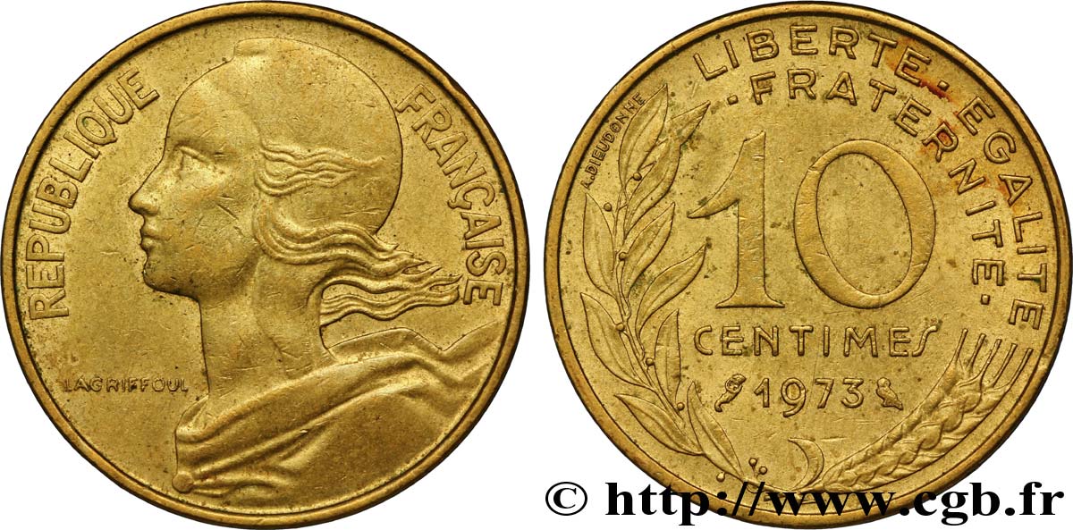 10 centimes Marianne 1973 Pessac F.144/13 SUP55 