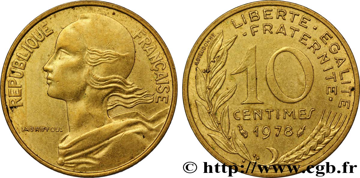 10 centimes Marianne 1978 Pessac F.144/18 AU55 
