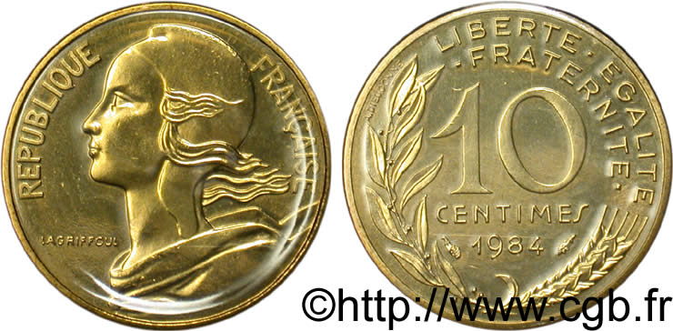 10 centimes Marianne 1984 Pessac F.144/24 MS70 