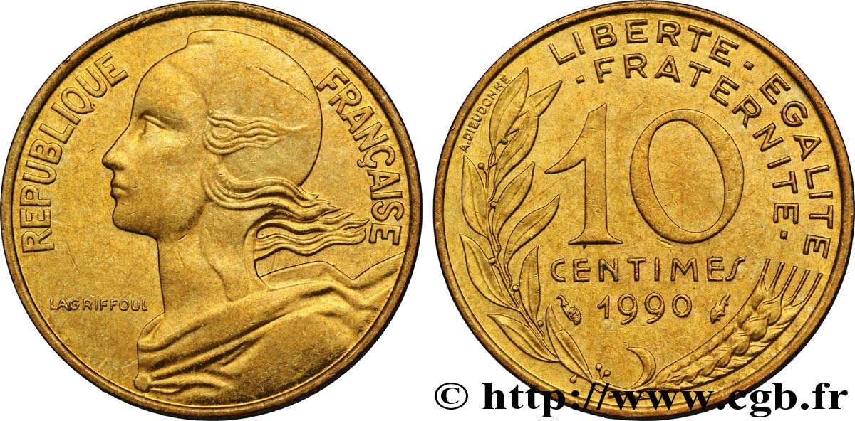 10 centimes Marianne 1990 Pessac F.144/30 SPL63 