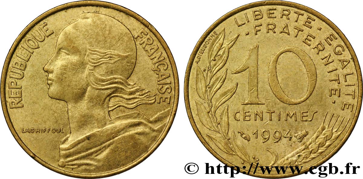 10 centimes Marianne 1994 Pessac F.144/38 AU58 