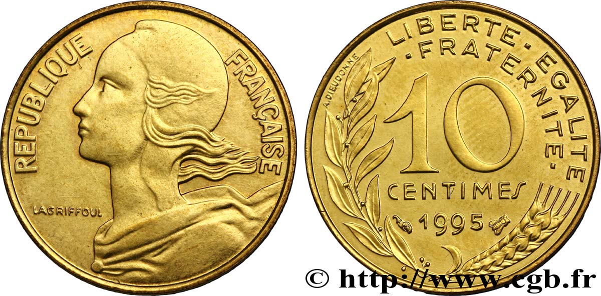 10 centimes Marianne 1995 Pessac F.144/39 SPL63 