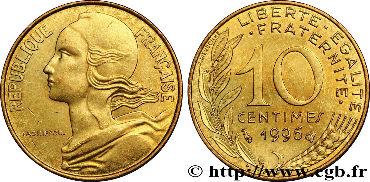 10 centimes Marianne 1996 Pessac F.144/40 SPL63 
