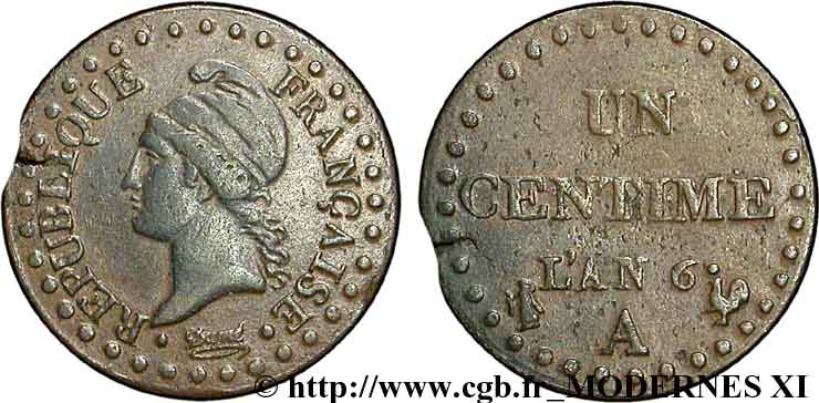 Un centime Dupré 1798 Paris F.100/13 TTB45 