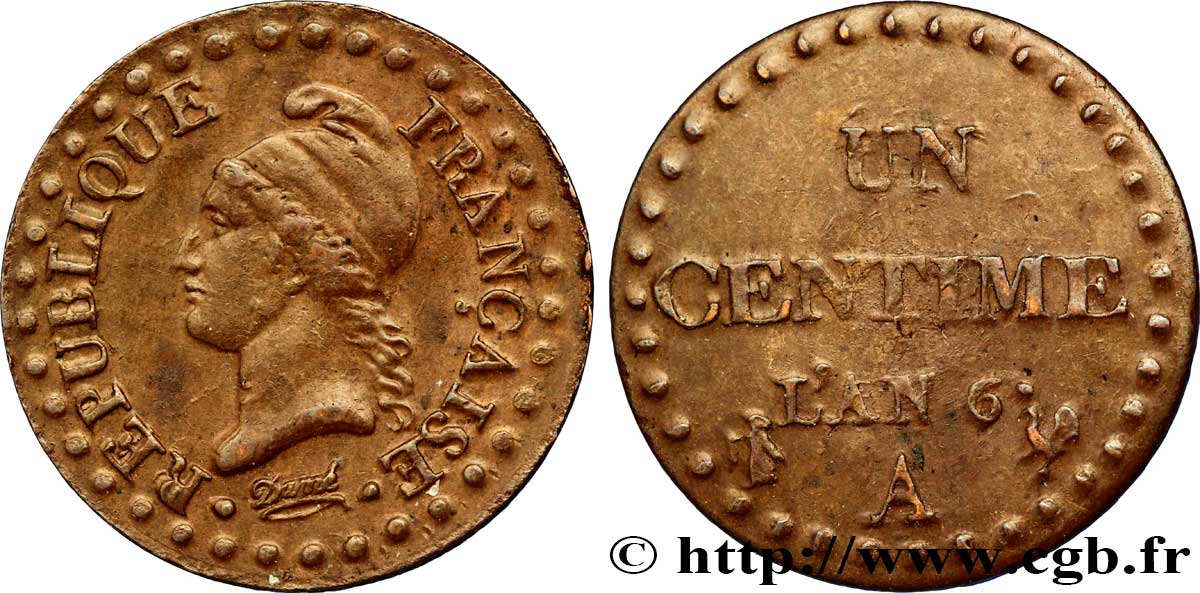 Un centime Dupré 1798 Paris F.100/13 TTB42 
