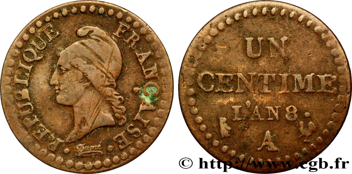 Un centime Dupré 1800 Paris F.100/24 TB35 