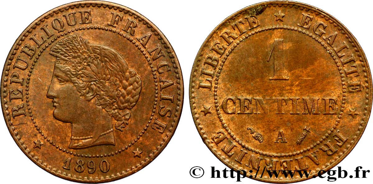 1 centime Cérès 1890 Paris F.104/17 TTB54 