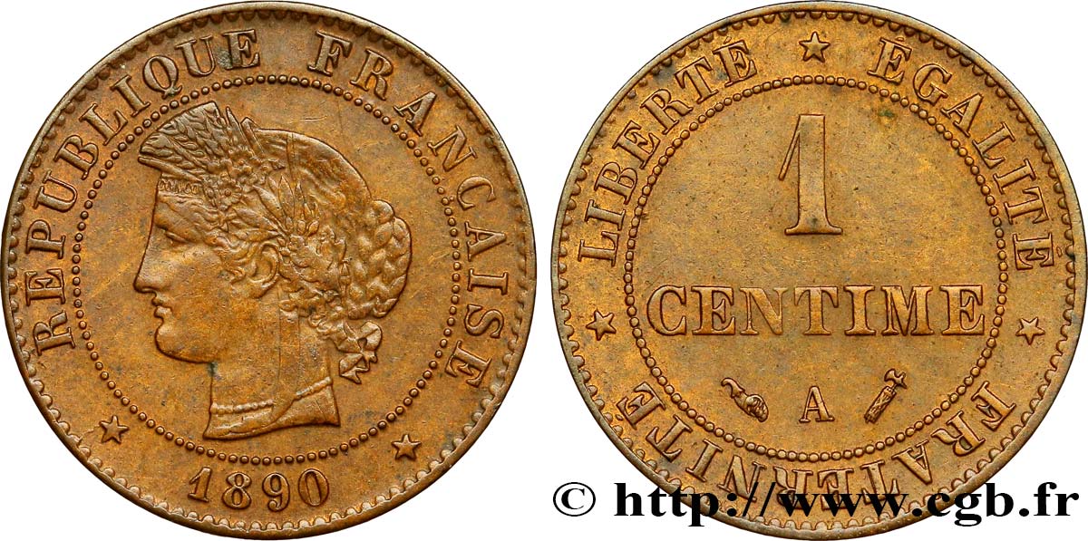 1 centime Cérès 1890 Paris F.104/17 TTB48 