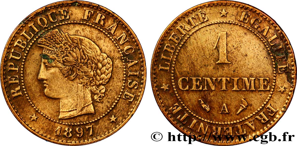 1 centime Cérès 1897 Paris F.104/24 TTB48 