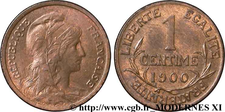 1 centime Daniel-Dupuis 1900 Paris F.105/4 SUP55 