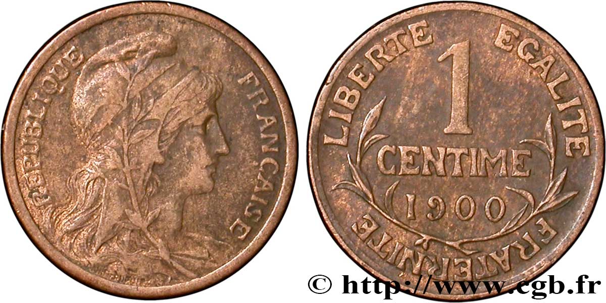 1 centime Daniel-Dupuis 1900 Paris F.105/4 TB35 