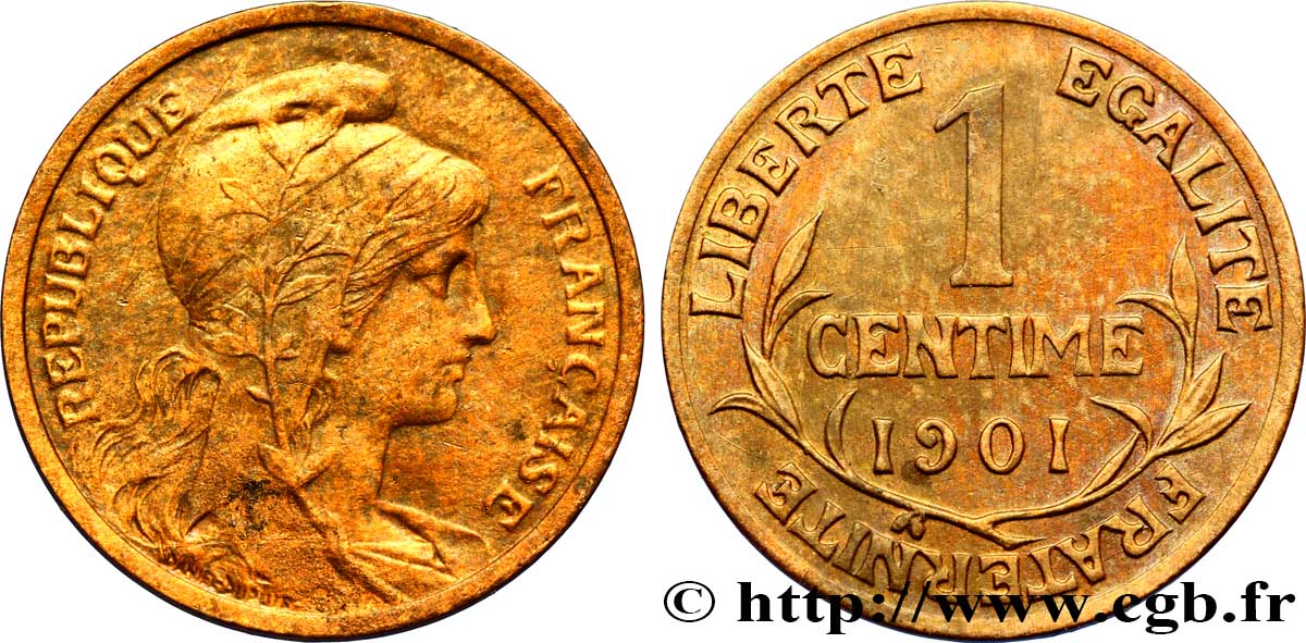 1 centime Daniel-Dupuis 1901 Paris F.105/6 XF48 