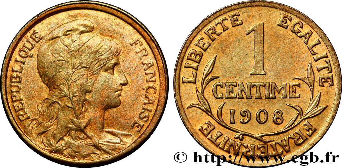 1 centime Daniel-Dupuis 1908 Paris F.105/10 SUP60 