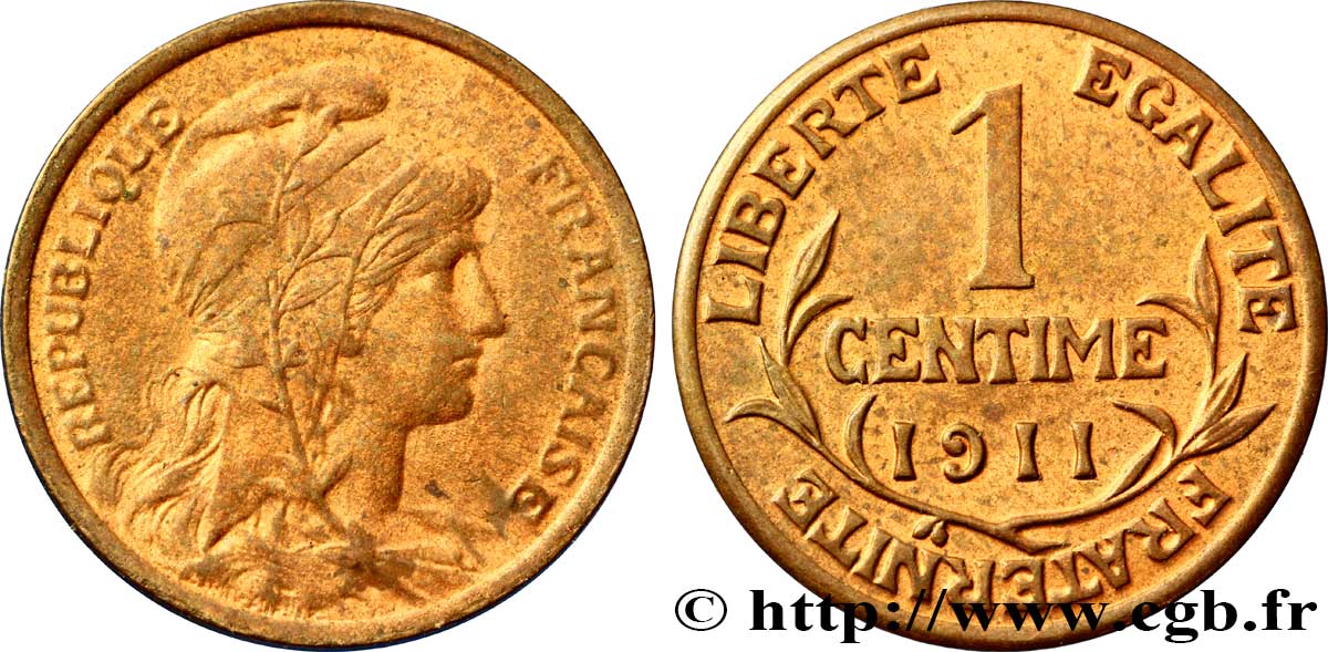 1 centime Daniel-Dupuis 1911 Paris F.105/13 SUP58 