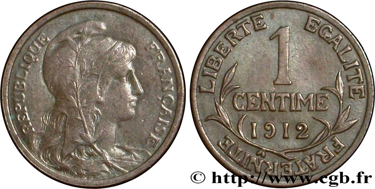 1 centime Daniel-Dupuis 1912 Paris F.105/14 TTB54 