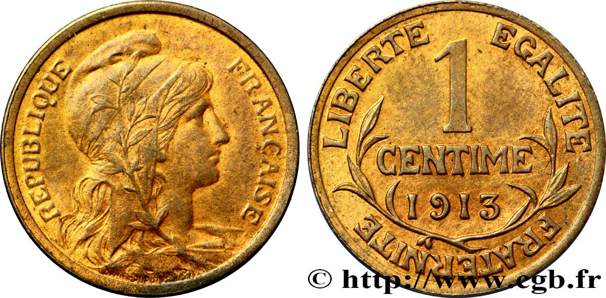 1 centime Daniel-Dupuis 1913 Paris F.105/15 SUP58 