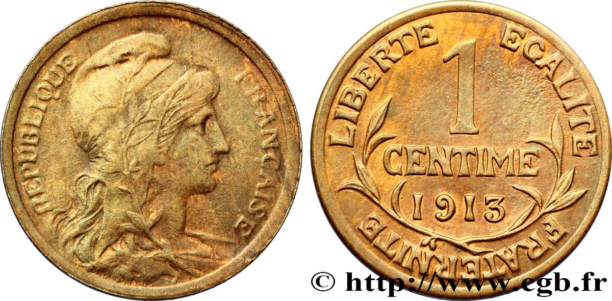 1 centime Daniel-Dupuis 1913 Paris F.105/15 SUP55 