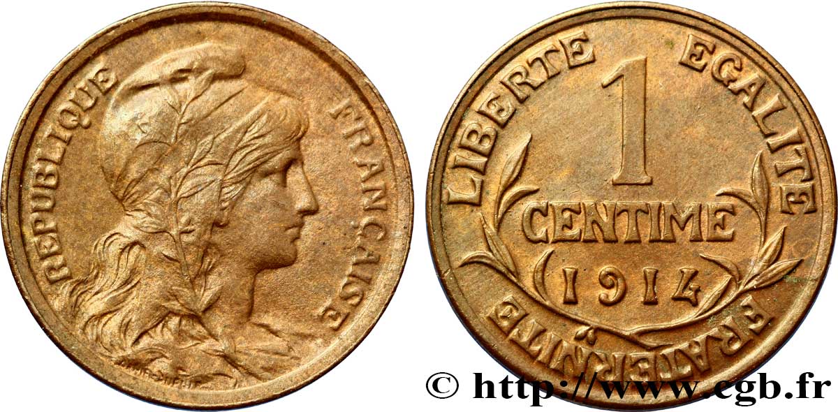 1 centime Daniel-Dupuis 1914 Paris F.105/16 AU55 
