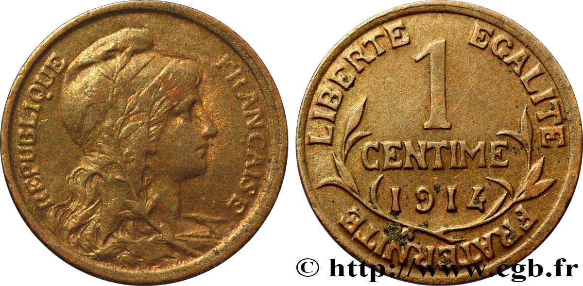 1 centime Daniel-Dupuis 1914 Paris F.105/16 TTB54 