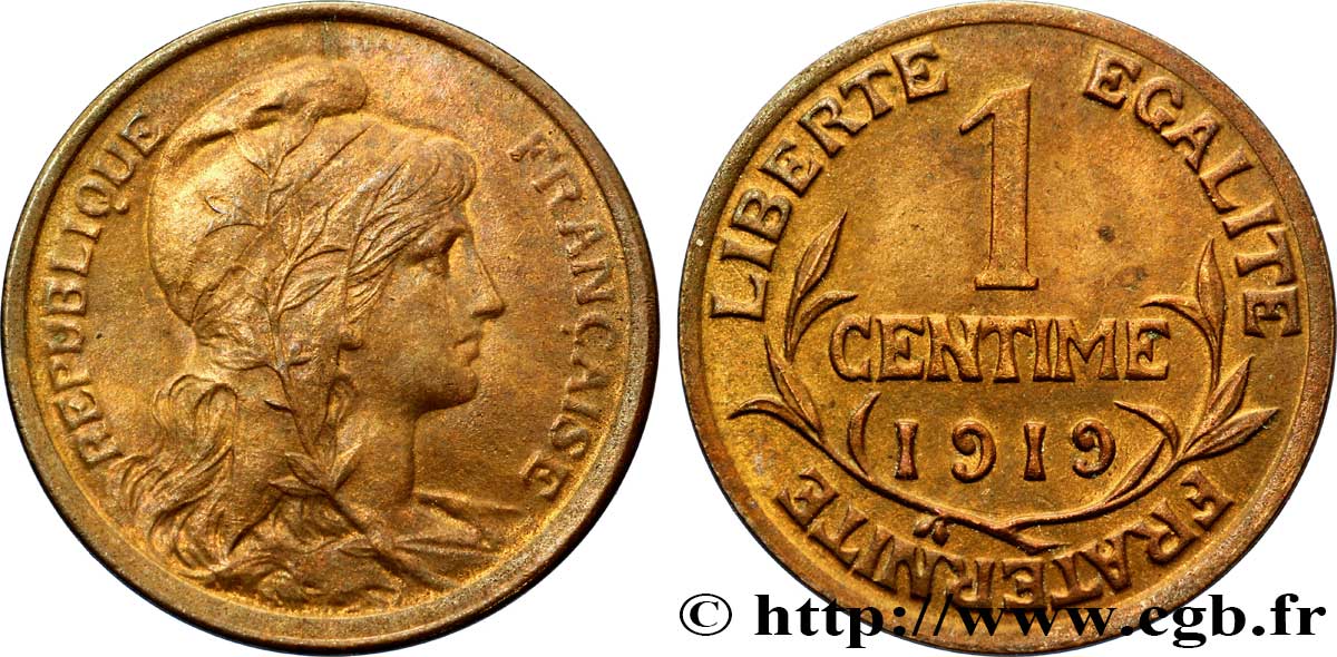 1 centime Daniel-Dupuis 1919 Paris F.105/18 SUP58 