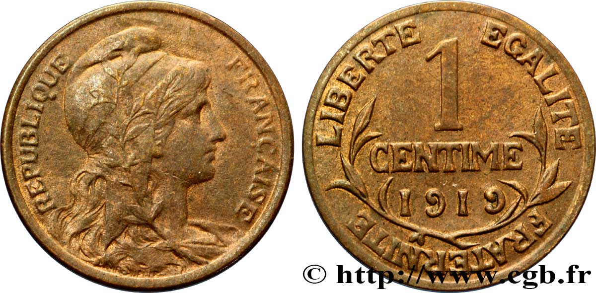 1 centime Daniel-Dupuis 1919 Paris F.105/18 SUP55 