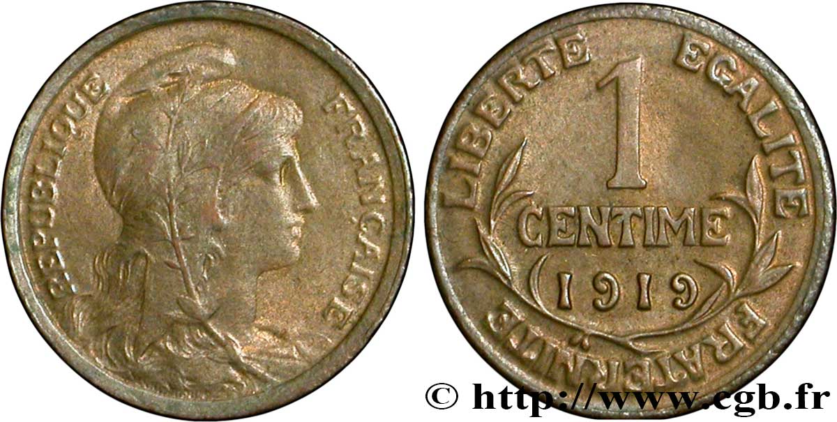 1 centime Daniel-Dupuis 1919 Paris F.105/18 AU54 