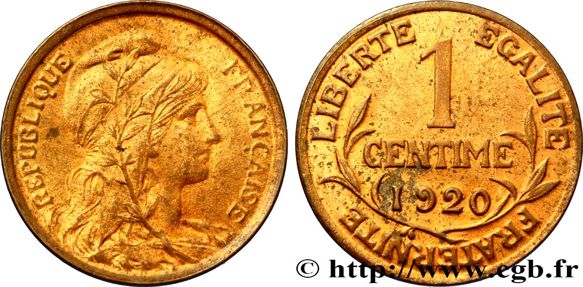 1 centime Daniel-Dupuis 1920 Paris F.105/19 SUP60 