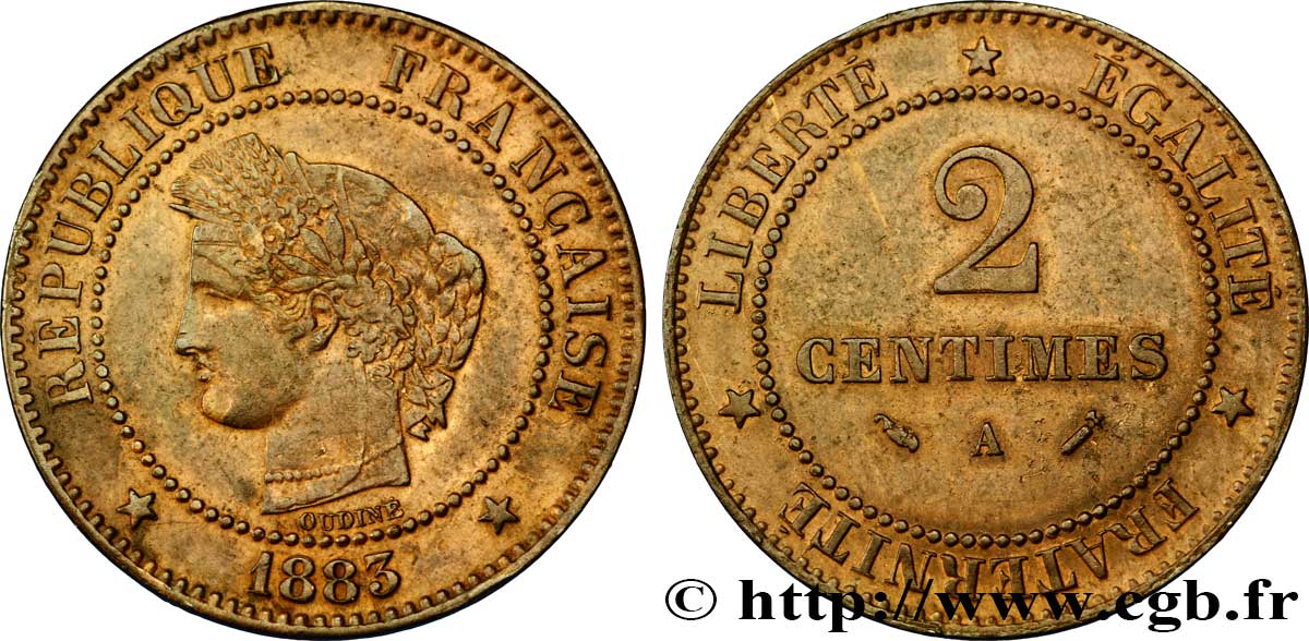 2 centimes Cérès 1892 Paris F.109/18 MBC54 