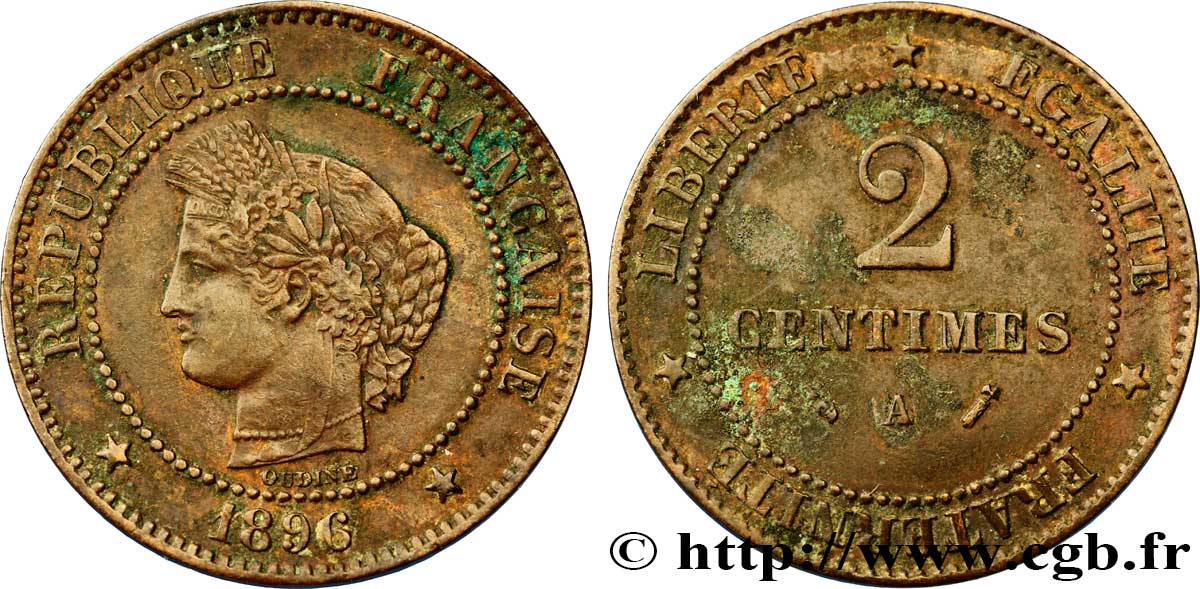 2 centimes Cérès 1896 Paris F.109/22 BB48 
