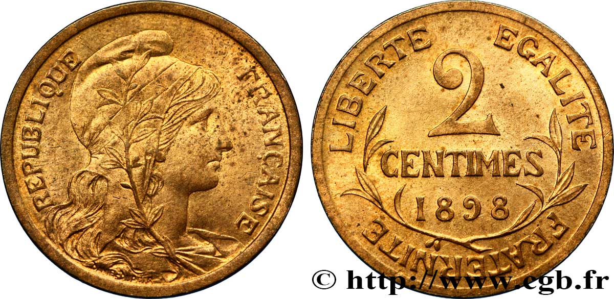 2 centimes Daniel-Dupuis 1898 Paris F.110/1 MS60 
