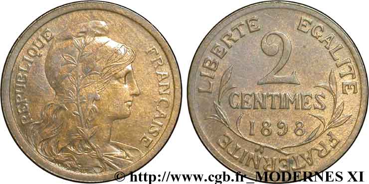 2 centimes Daniel-Dupuis 1898 Paris F.110/1 TTB 