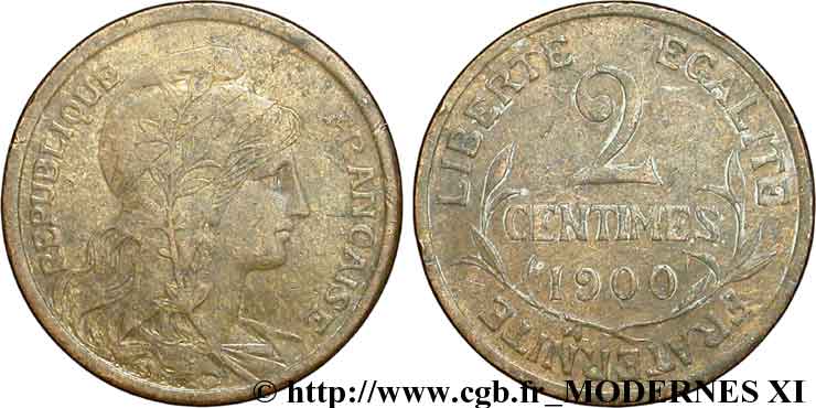 2 centimes Daniel-Dupuis 1900 Paris F.110/4 MB35 