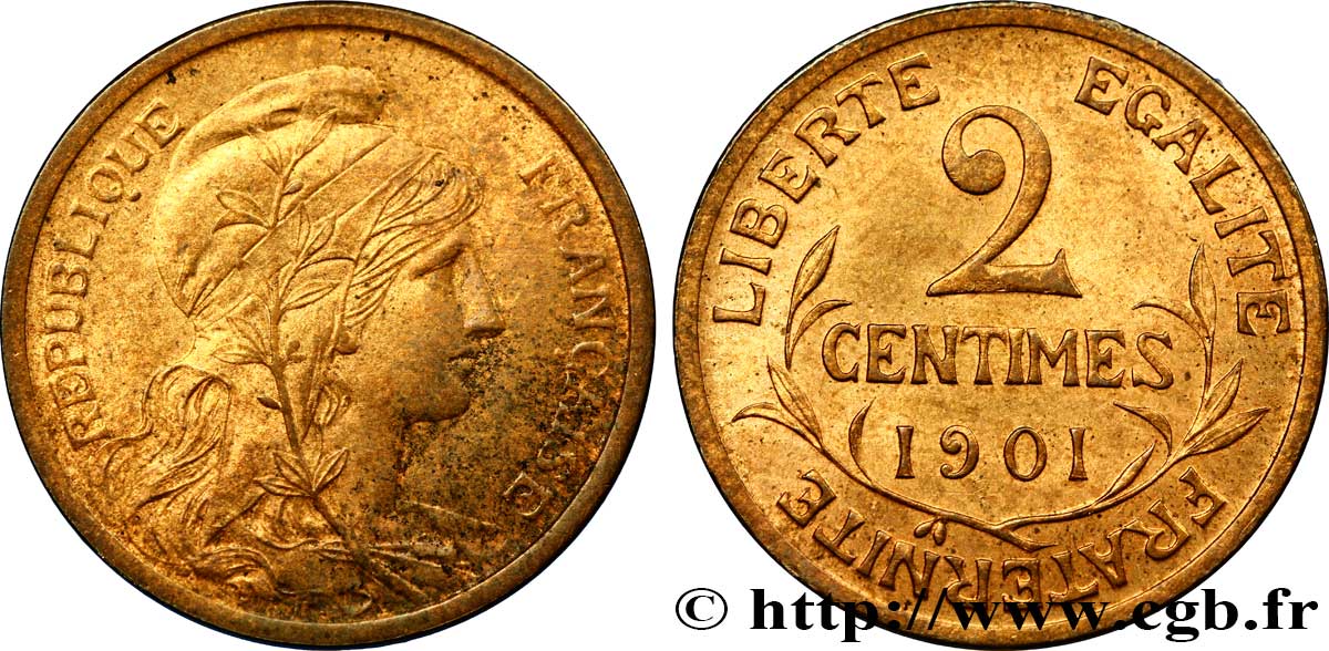 2 centimes Daniel-Dupuis 1901 Paris F.110/6 SPL57 