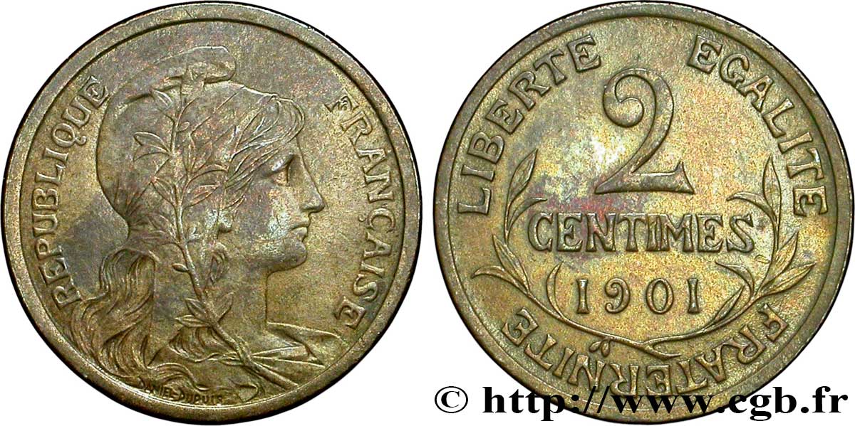 2 centimes Daniel-Dupuis 1901 Paris F.110/6 TB35 