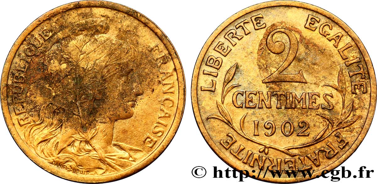 2 centimes Daniel-Dupuis 1902 Paris F.110/7 TTB 
