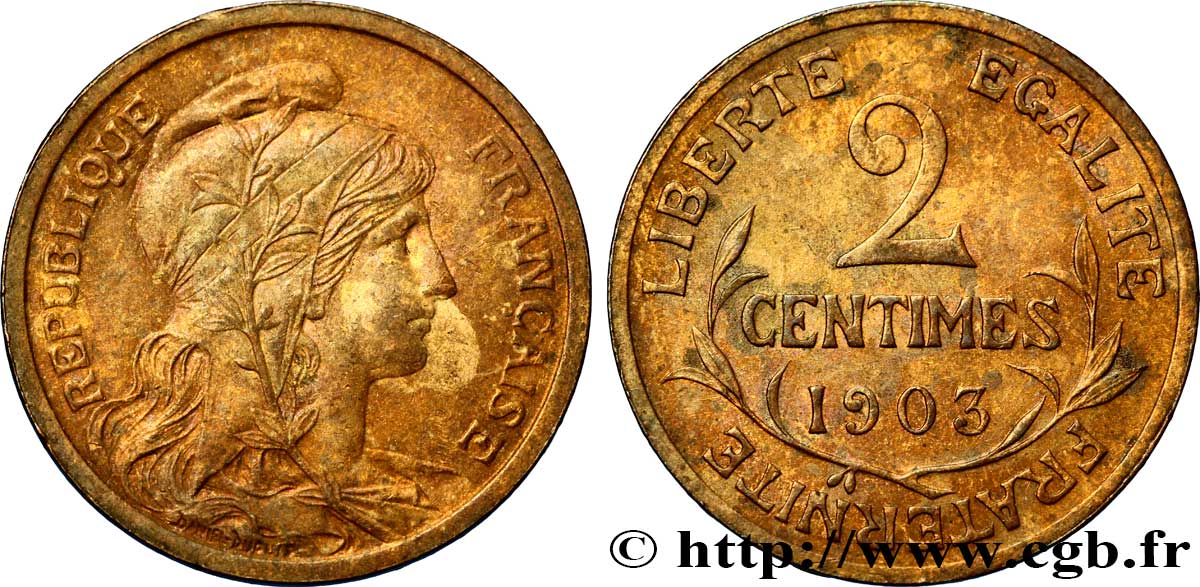 2 centimes Daniel-Dupuis 1903 Paris F.110/8 TTB54 