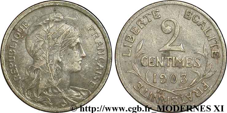 2 centimes Daniel-Dupuis 1903 Paris F.110/8 MBC48 