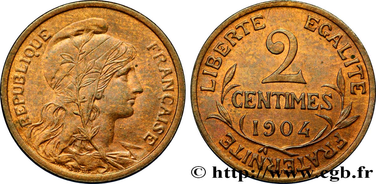 2 centimes Daniel-Dupuis 1904 Paris F.110/9 SUP60 