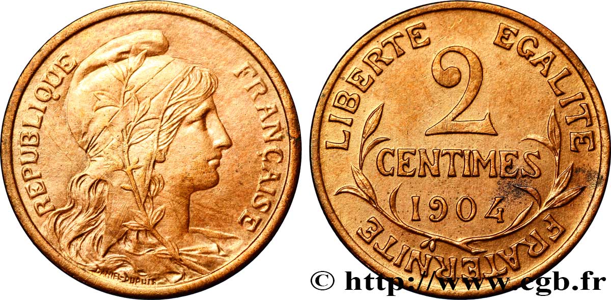 2 centimes Daniel-Dupuis 1904 Paris F.110/9 TTB45 