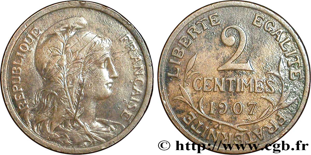 2 centimes Daniel-Dupuis 1907 Paris F.110/10 TB35 