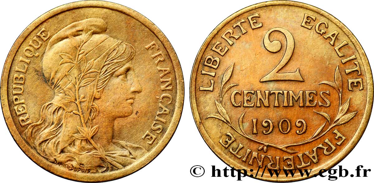 2 centimes Daniel-Dupuis 1909 Paris F.110/12 XF48 