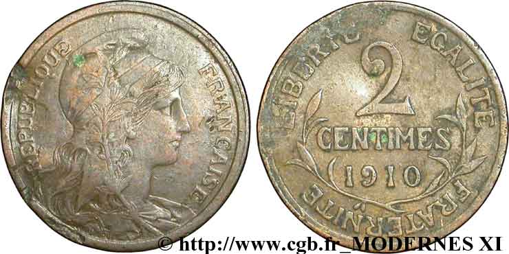 2 centimes Daniel-Dupuis 1910 Paris F.110/13 SGE12 