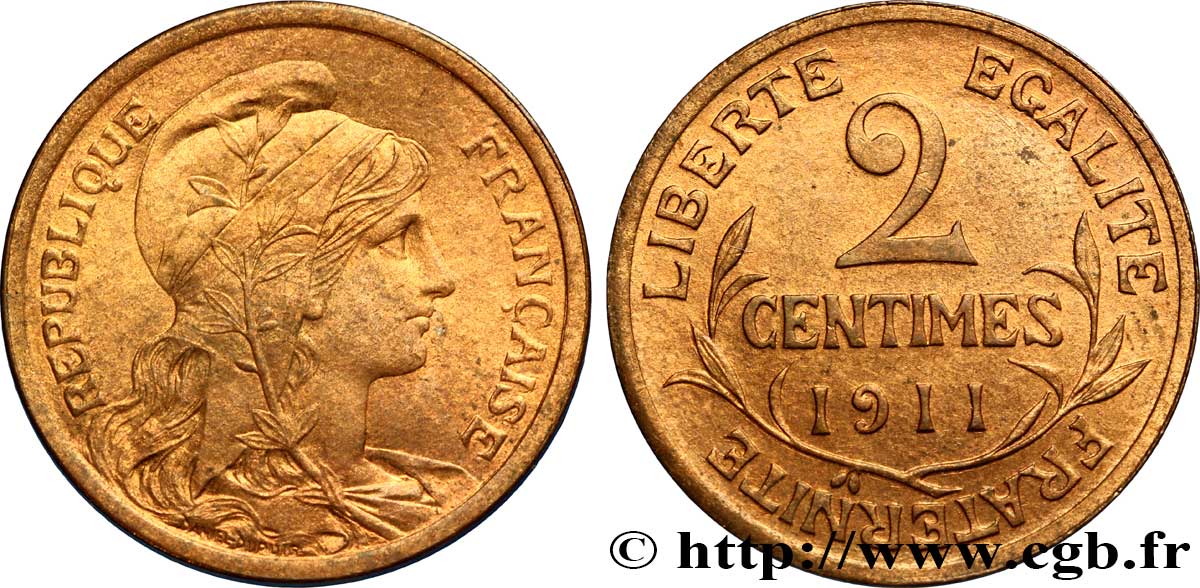 2 centimes Daniel-Dupuis 1911 Paris F.110/14 MS60 