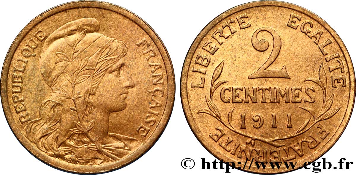 2 centimes Daniel-Dupuis 1911 Paris F.110/14 EBC58 